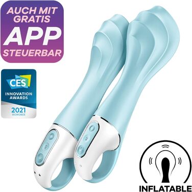 Vibrator Satisfyer Air Pump 5 Connect App: насос, G-spot, преміум-силікон | Вібратор для жінок