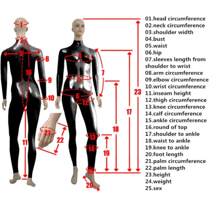 Комбінезон з латексу ZQIAOYUUPHOWF для жінок та чоловіків з імітацією грудей, 3D-латексний боді, червоний, 3XL