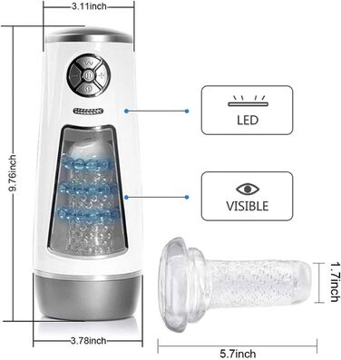 Автоматичний електричний мастурбатор для чоловіків з 10 режимами вібрації - секс-іграшка для чоловіків