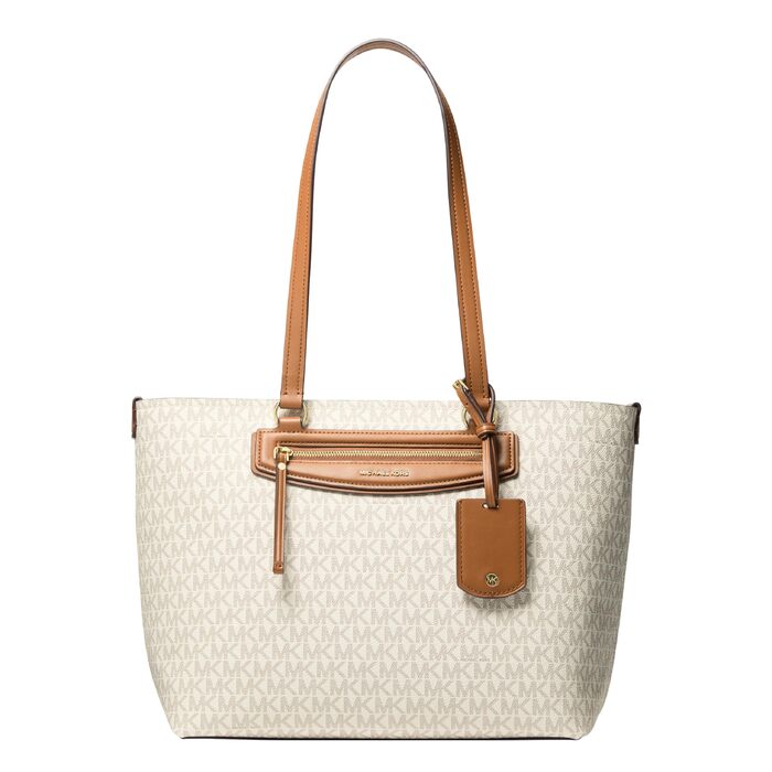 Жіноча сумка-кросбоді Michael Kors Jet Set 32S4GJSC7B, Ваніль/Коричневий, 25x17x6 см