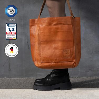 Жіноча шкіряна сумка-шопер Berliner Bags Vintage Seville, коричнева сумка з ручками