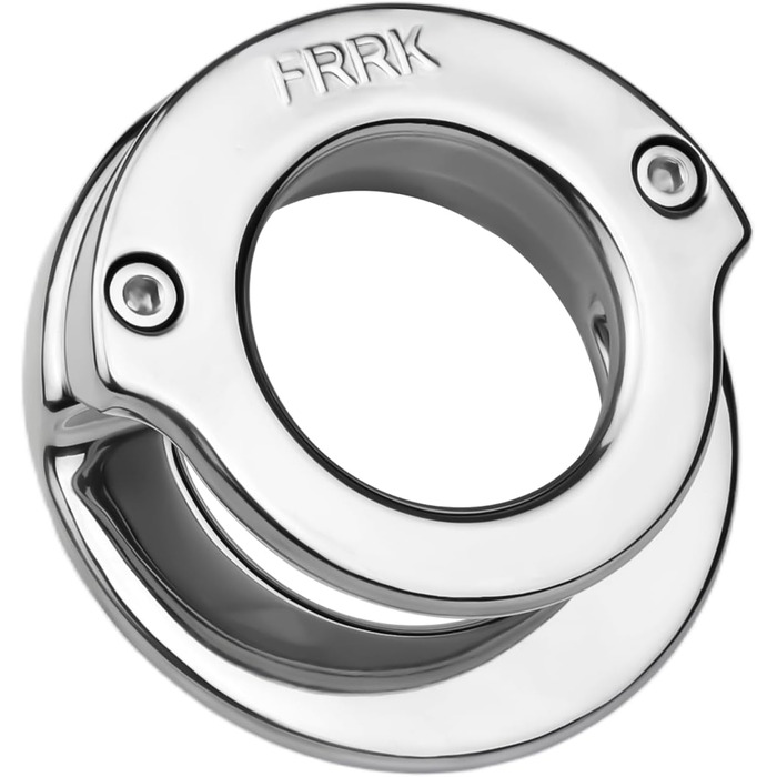 Чоловічий пояс для контролю (кайдани) з нержавіючої сталі - металевий когтей для статевого члена з регульованим замком - набір для кайданів BDSM з кільцями для статевого члена, для чоловіків (L 43 мм)