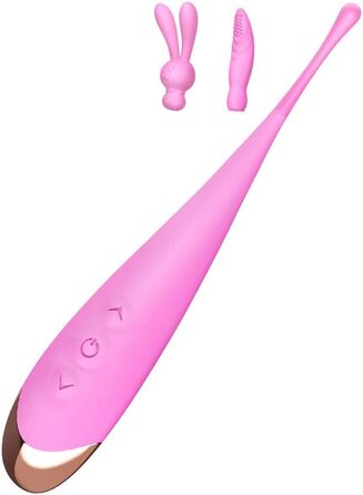 Вібратор Roluck тихий та потужний для стимуляції клітора та G-точки, з 3 змінними насадками, 7 режимів вібрації, водонепроникний, з силікону, для жінок, лесбійок