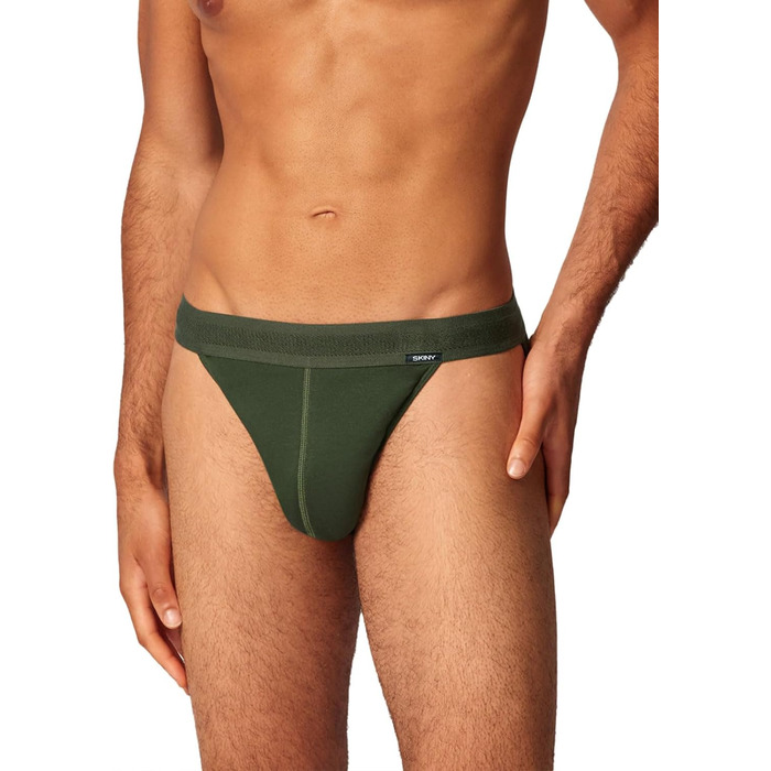 Танга чоловічі Skiny бавовна Retro G-String (2 шт.) (S, сумка-мішок)