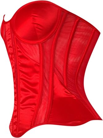 Корсаж дамський середньовічний, сексуальний костюм пірата для жінок, бюстгальтер для великих грудей, фігуроформуюча білизна, ідеально як спідня білизна, жіноча білизна, карнавальний/геловінський костюм, костюм пірата, шейпвеар (XL, червоний)