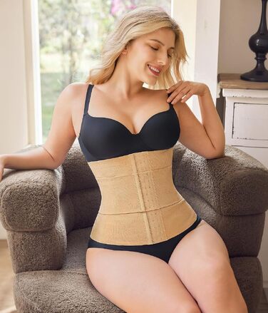 Коригуючий корсет для жінок KUMAYES Waist Trainer — моделюючий одяг для талії та живота, бежевий