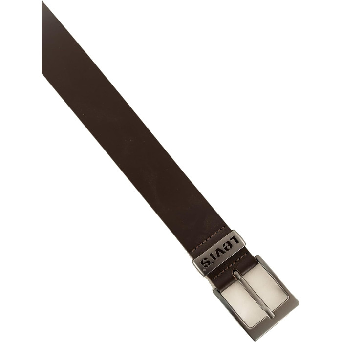 Шкіряний чоловічий ремінь Levi's з логотипом та пряжкою Harness Buckle, коричневий, розмір 80