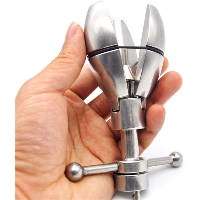 Анальний дилататор з замком Edelstahl Deluxe Asslock XL Buttplug з гачком