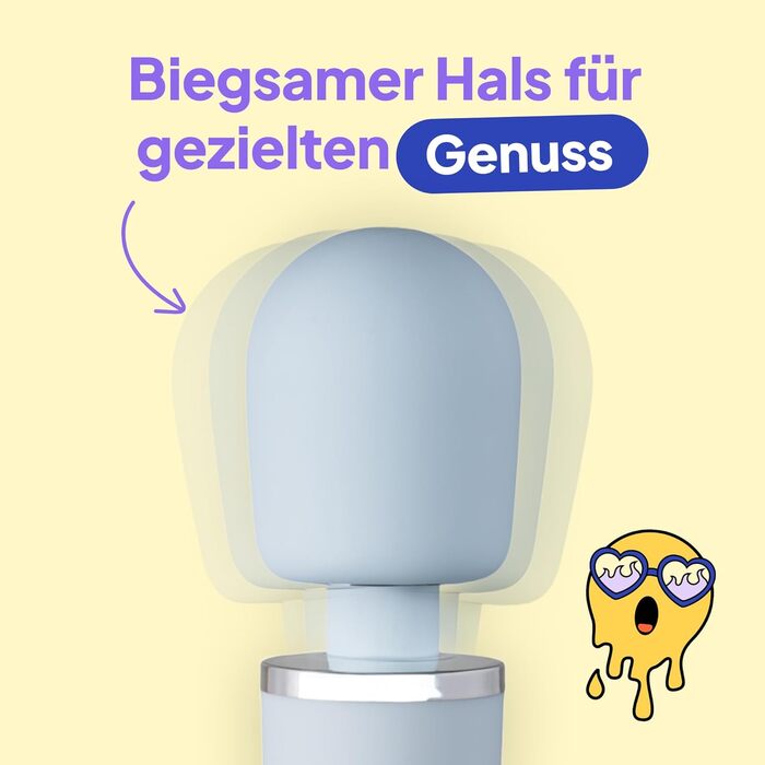 Масажний стрижень для жінок Luxy: потужний, тихий, водонепроникний вібратор з 10 режимами - сріблястий (блакитний)