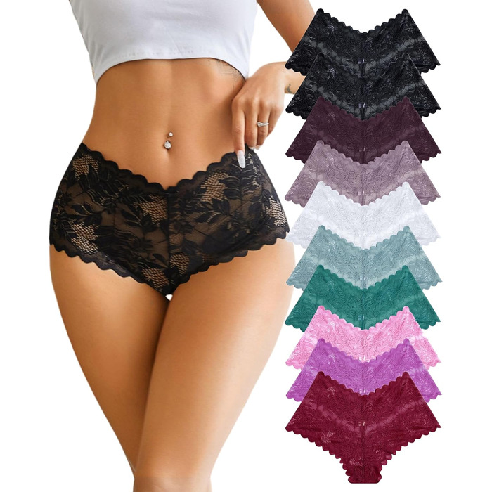 10 пар жіночих боксерів/шлупків: зручні труси з високою посадкою, комплект нижньої білизни, бавовна, S-XL