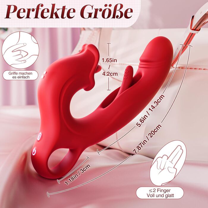 Вібратор для жінок G-spot з 7 режимами. Набір вібраторів для дорослих з новим дизайном, стимулятор клітора. Червоний колір.