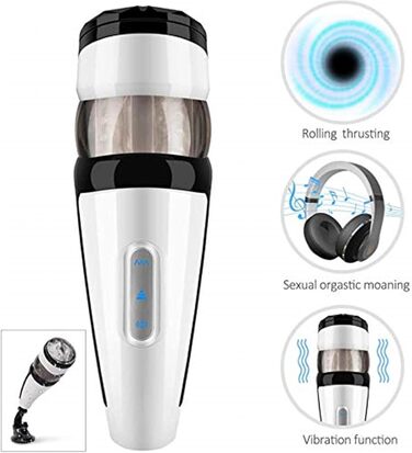 Електричний мастурбатор для чоловіків: чаша з 5 телескопічними функціями та 10 режимами вібрації. Автоматичний стимулятор пеніса, секс-іграшка для чоловіків