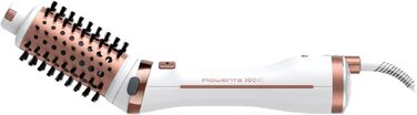 Стайлер-фен Rowenta Ultimate Experience 2-in-1 CF9620F0, ротаційна гаряча щітка з іонізатором та Pro Keratin, 3 насадки, чорний/розе-золото