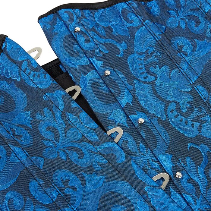 Корсет Sxybox для під грудьми, шнурування, корсаж, бюстгальтер, XXL, темно-синій - ідеально для Хелловіну та карнавалу