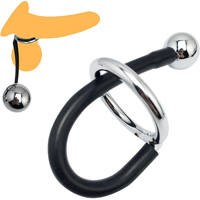 Анальний кільцевий масажер для чоловіків з 3 кульками, з нержавіючої сталі (180г/230г/290г), SM-іграшка, тренажер для пеніса, вага яєчок, розтягувач яєчок