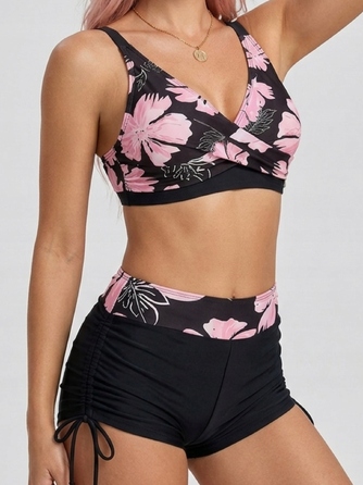 Роздільний купальник з еластичними шортами, Plus Size, M12 L 40