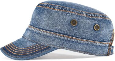 Військова кепка з праної бавовни, унікальний дизайн, колір Denim Blue