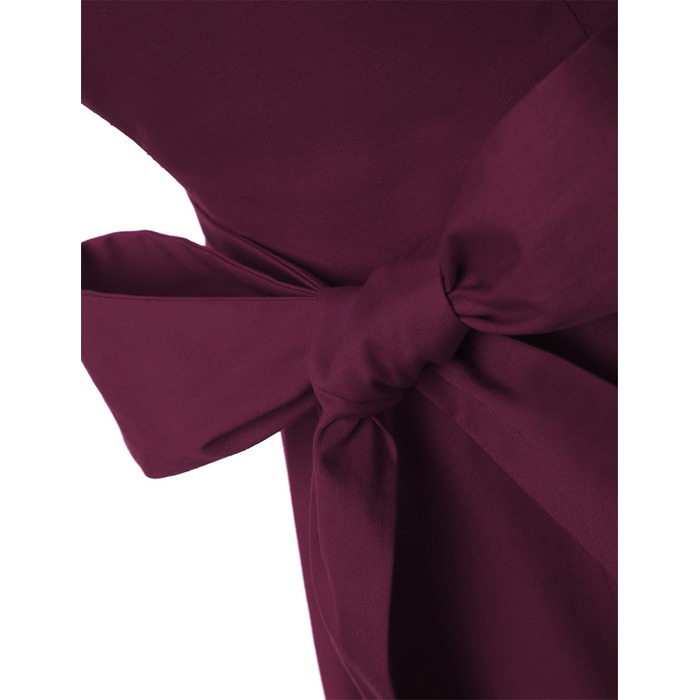 Сукня Dressystar вінтажна 50-х років з короткими рукавами в горошок, Burgundy XL