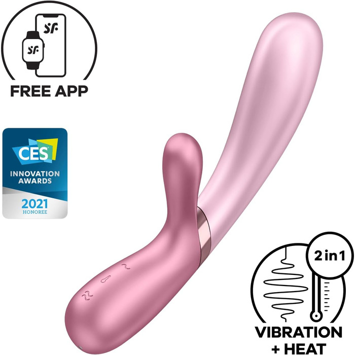 Вібратор Satisfyer Hot Lover Connect App | Bluetooth | Водостійкий (IPX7) | Зігріваючий | Для жінок | Рожевий | Зігріваючий вібратор для жінок