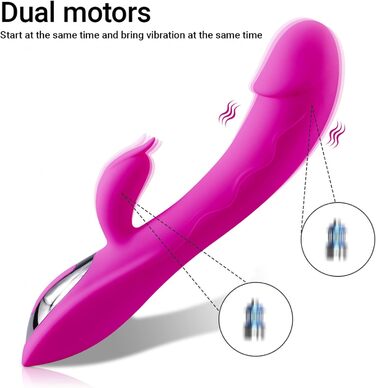 Вібратор G-Spot з силікону для жінок, 7 режимів, фіолетовий