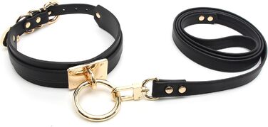 Чокер на шию Lalatia для жінок: кільце, шнурок, чорний, золотий, з штучної шкіри