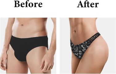 Танга з сітки LittleForBig для трансгендерів та кросдресерів, чорний колір, моделювання та корекція фігури