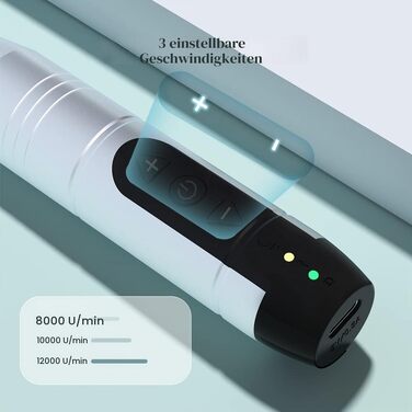 Електричний апарат для манікюру та педикюру TOUCHBeauty AG-2236, бездротовий набір 12 в 1 для нарощених нігтів, гель-лаку та кутикули, USB-зарядка