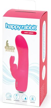 Вібратор для інтимної гігієни Happy Rabbit Mini Rabbitvibrator Rosa, 132.6 г