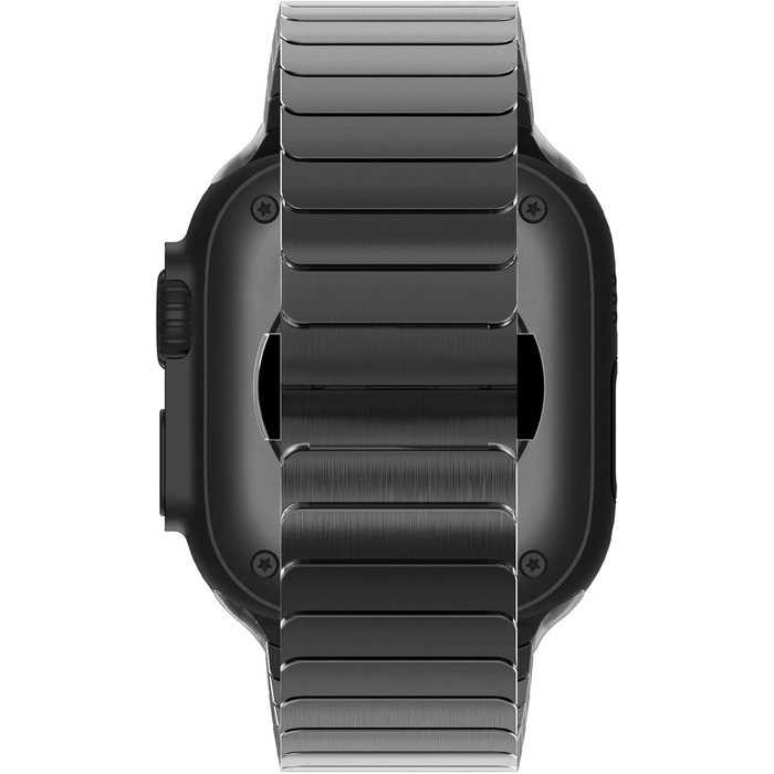 Сталевий ремінець-браслет CHANCHY для Apple Watch Ultra 2/1, Series 11/10/9/8/7/6/5/4/3/2/1, SE — металевий замінний ремінець, чорний, 38/40/41/42mm