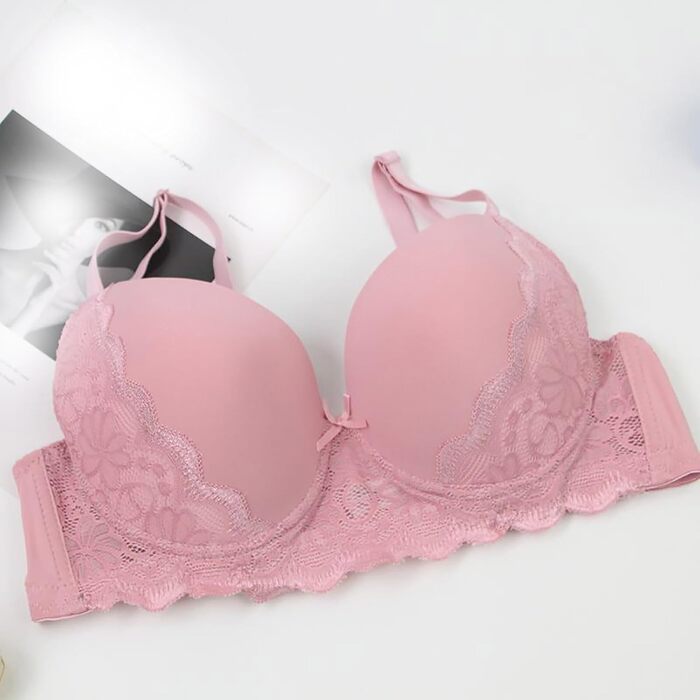 3 шт. комплект бюстгальтерів XCXC для жінок з кісточками, великі розміри 85-115 B/C, Push-Up мереживний бюстгальтер з регульованими бретелями, легкий, дихаючий, комфортний, для щоденного використання та відпочинку (Бежевий+Бордовий+Чорний)