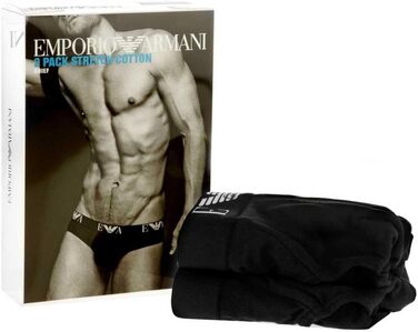 Слип Emporio Armani (2 шт.) XL Чорний/Чорний - чоловіча білизна