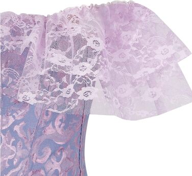 Жіноче корсетне бюстгальтер з шнурівкою, квітковий принт, вінтажний стиль, XL, фіолетовий