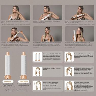 Набір стайлер для волосся 5 в 1 Haarstyler 1000W: фен, круглі щітки, вирівнювач та керлер для всіх типів волосся (чорний)