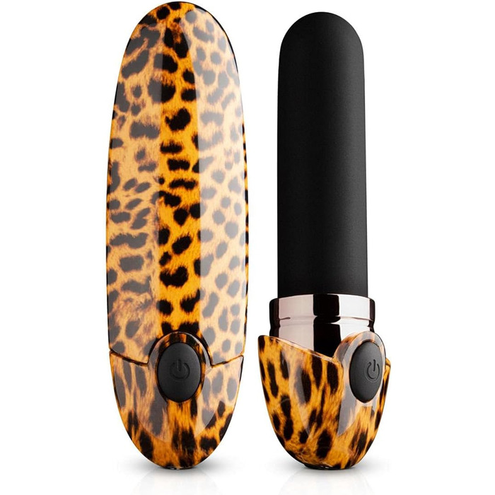 Вібратор для жінок Panthra Lippenstif Asha – Leopard – міні вібратор Bullet, водонепроникний, з чохлом