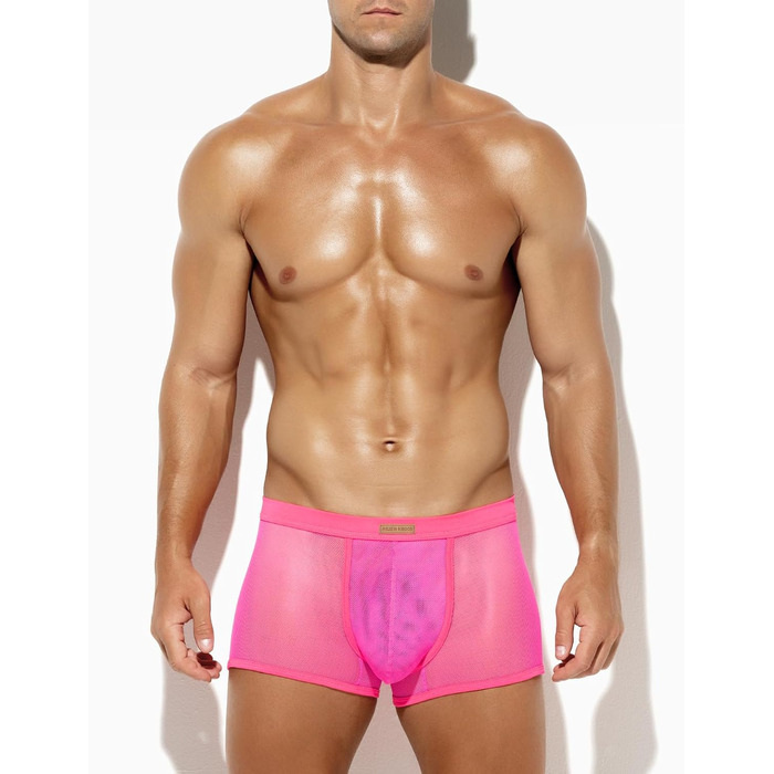 Боксерки чоловічі Caey Kevin Herren з прозорим матеріалом, низька талія, комплект 6 шт. (рожевий, L)