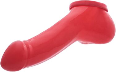 Латексний пеніс-чохол TOYLIE Adam, 13 см, червоний – з мішком та вираженою головкою, Made in Germany