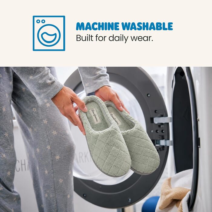 Жіночі домашні капці-клоги Dearfoams Leslie Terry з ефектом пам'яті (Memory Foam), колір Juniper Green, розмір 36/36.5 EU
