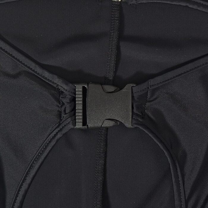 Комбінезон жіночий Sedmoda чорний з довгим рукавом, облягаючий з пряжкою