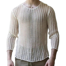 Чоловіча сітчаста футболка з прозорим дизайном для клубу/спортзалу, XXL