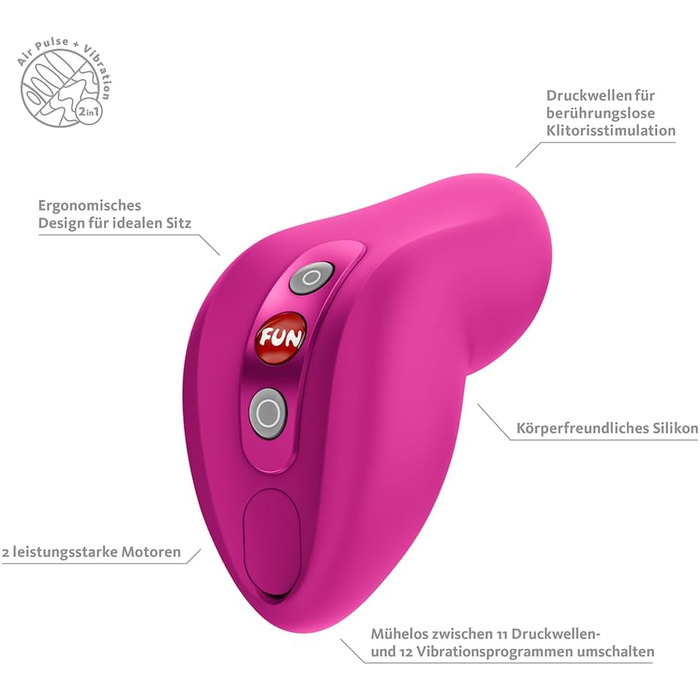 Fun Factory Allure – Вібратор для жінок з повітряним тиском та вібрацією | Водонепроникний IPX7, USB-C зарядка