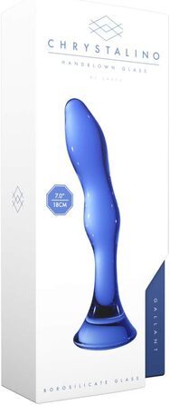 Ділт з боросилікатного скла Shots Chrystalino Galant, блакитний, 15 см