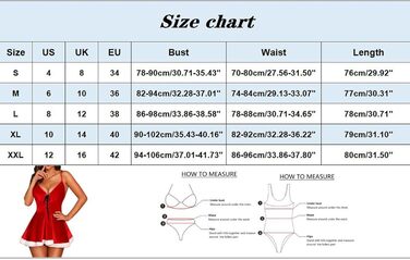 SRZYMJ: Сексуальна нічна сорочка/комбінезон для жінок - прозора мереживна піжама, babydoll, танга (червоний, XXL)