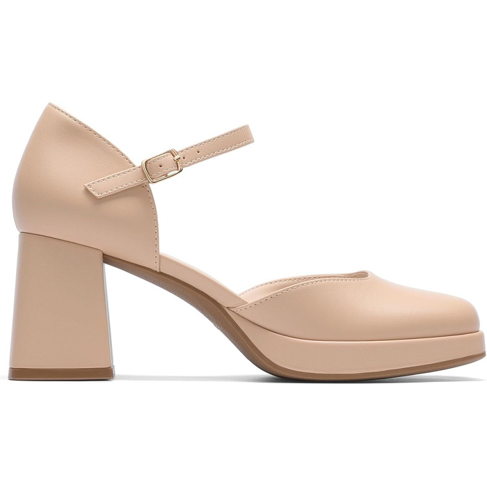 Жіночі туфлі Mary Jane DREAM PAIRS на масивній платформі, бежевий колір (розмір 40 EU)
