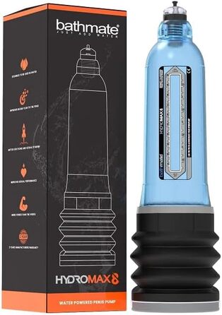 Bathmate Hydromax 8 - вакуумний насос для збільшення пеніса, блакитний, Ø10.2x33 см