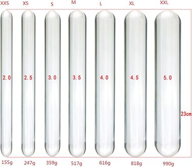 Анальний дилда з прозорого скла, подвійний, XXL - для жінок, чоловіків, пар
