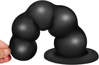 Анал-пробка Roluck з 5 кулями та присоском - іграшка для дорослих (L)