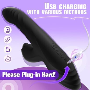 Вібратор для жінок BeHorny Rabbit - силіконовий, водонепроникний, перезаряджуваний