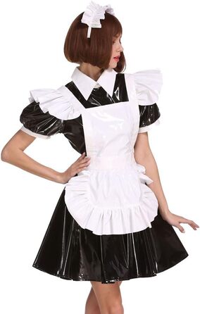 Костюм для чоловіків GOceBaby Sissi Zofen XXL: чорний, з замком, з ПВХ, для чоловіків великих розмірів