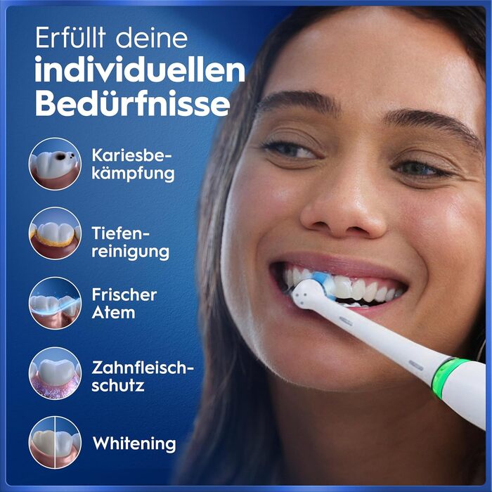 Електрична зубна щітка Oral-B iO Series 5, чорна — 5 режимів чищення, насадка Quite White, дорожній футляр