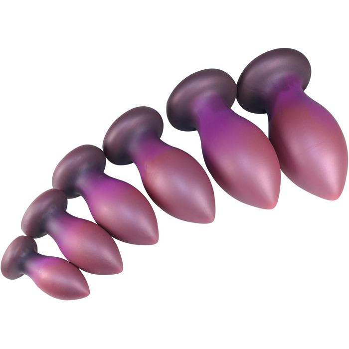 Силіконовий анальний плагін Youxclian: 6 розмірів, з присоскою, для стимуляції простати, аналплагін, анальні кульки, для чоловіків, жінок, пар (XL)